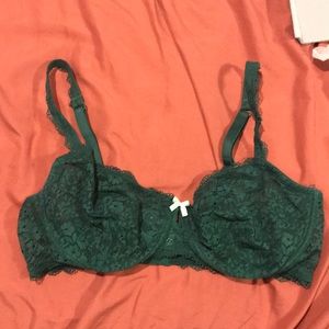 Lacy Green Bra